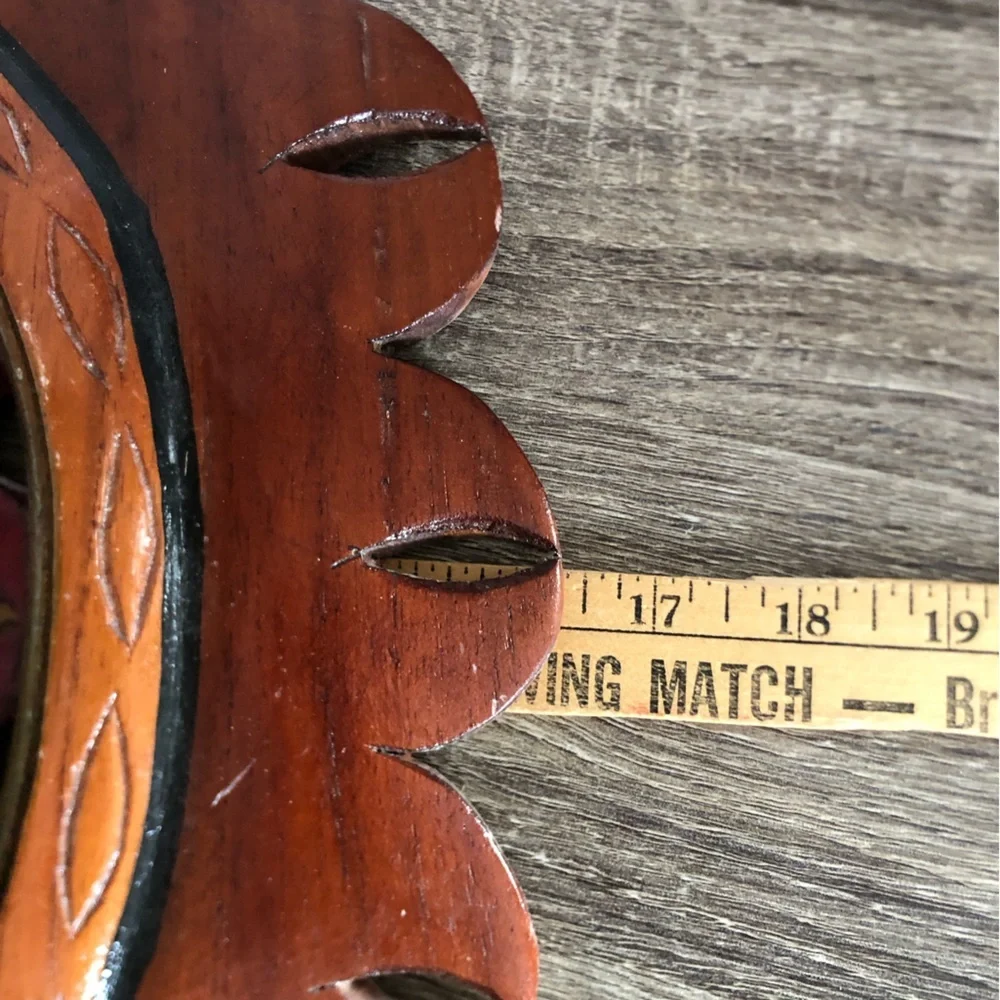 Hand Carved Wood Sun and Moon Wall Art - Picture 5 of 11